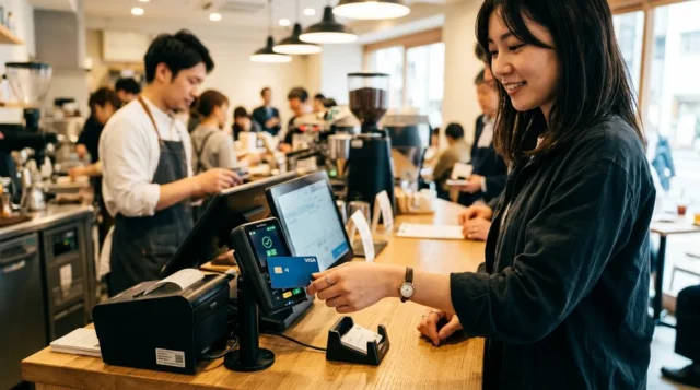 クレジットカードをタッチしてから支払いが完了するまで